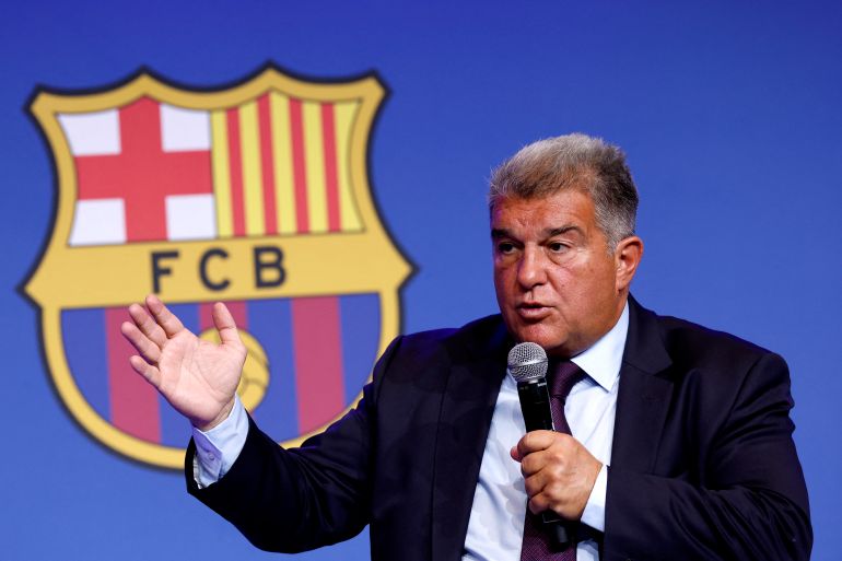 Madaxweynaha Barcelona Laporta ayaa beeniyay in fadeexad dhanka garsoorka ah uu sameeyay