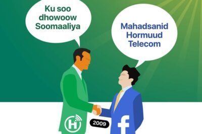 Facebook-ayaa u dabaaldegaysa dhalashadeedii 20aad ee Iyadoo Hormuud Telecom ay ku soo dhaweeysay Somalia