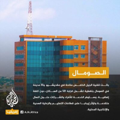 Al-Jazeera ayaa daabacday warbixin ku saabsan horumarka dhanka Internet-ka ee Hormuud Telecom..