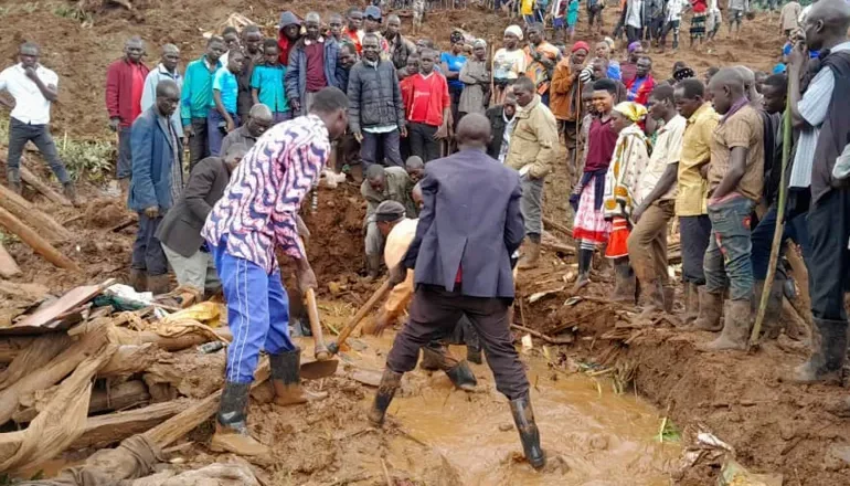 At least 13 killed, many more feared dead as landslides bury Uganda homes